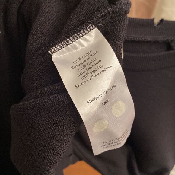 Jessica Simpson Maternity Sweatshirt‎ Crew Neck Black Size Small - Picture 8 of 8